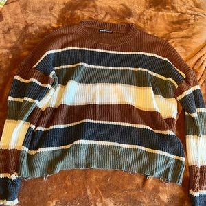 Shein Striped Knit Sweater, Size L
